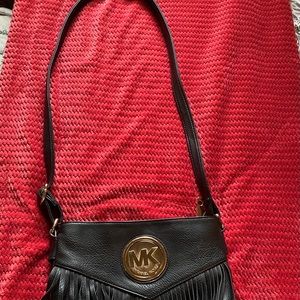 Michael Kors adjustable fringe crossbody bag